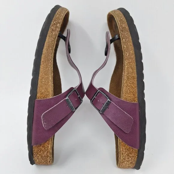 Birkenstock Gize Birko-Flor Shiny Purple Sandals Thong Women's Size 37 - Picture 7 of 11